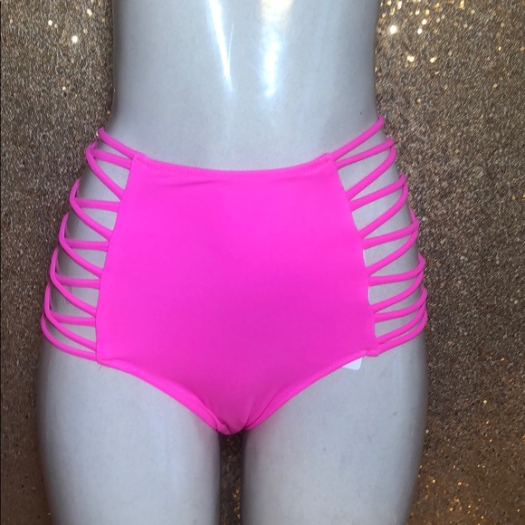 SALEVS PINK HIGH WAIST BIKINI NWT - Picture 2 of 5